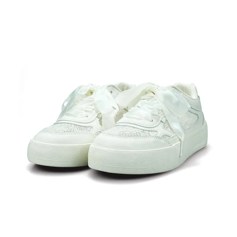 B10CROWN Lightweight And Breathable Low Top Skateboard Shoes Women's Beige-5