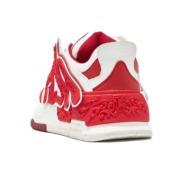 RED DRAGONFLY Casual Shoes Unisex Low Top Black/White/Red-19