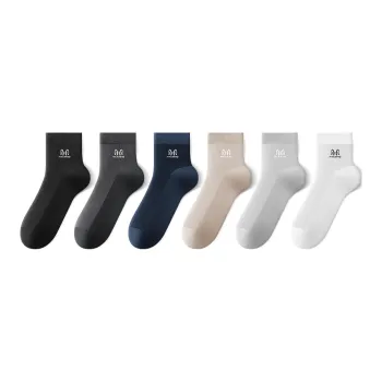 H YXIANG Mid Calf Socks Men's 6 Pack