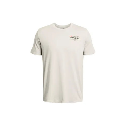 Under Armour Reaching Peak T-Shirts Men Off White