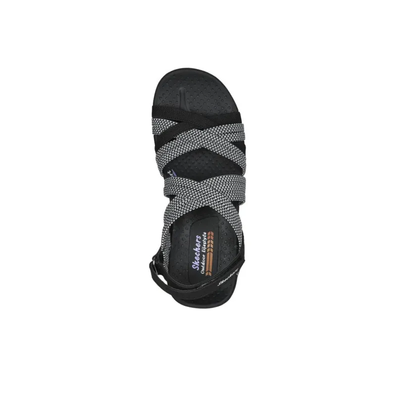 Skechers Reggae Cup - Smitten By You Beach Sandals Women's Black White-3