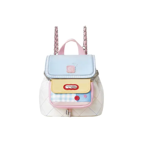 Miffy Synthetic Leather backpack weave Small Size Women's White/Brown