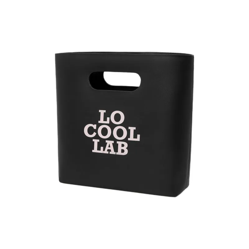 LOCOOLLAB Calfskin Shoulder Bag Women's Black-1