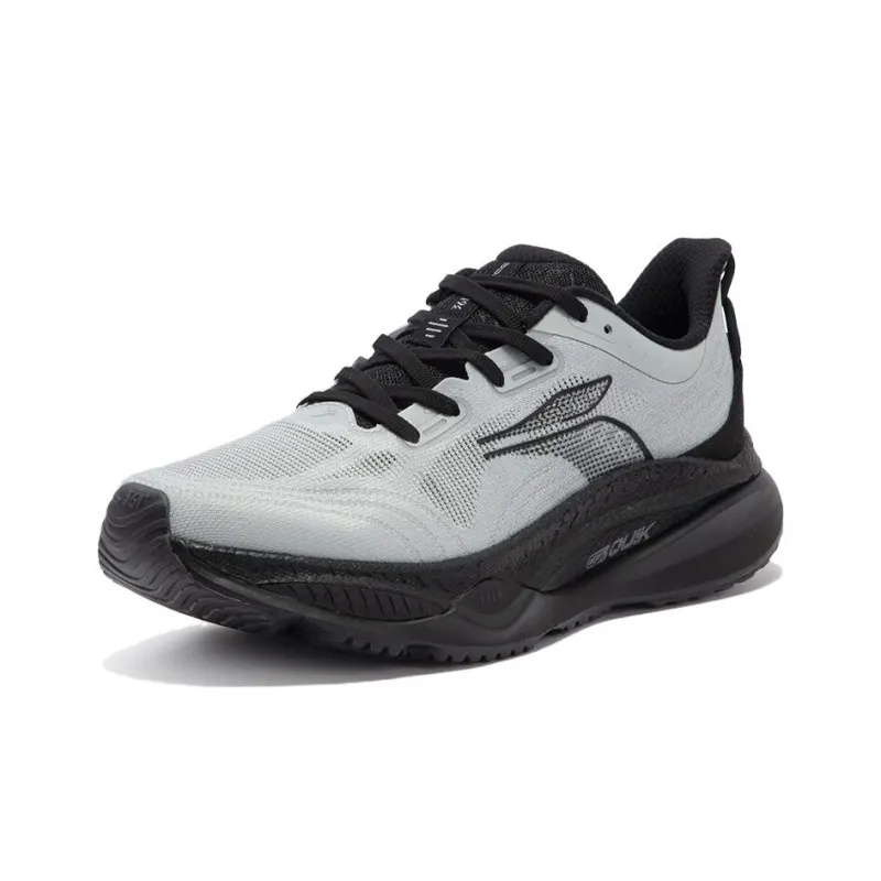 361° Cushioning Lightweight Low Top Running Shoes Men's Gray Black-1