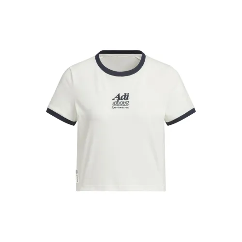 Adidas T-Shirts Women's Jade White