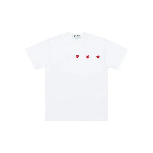 CDG Play T-Shirts Unisex White