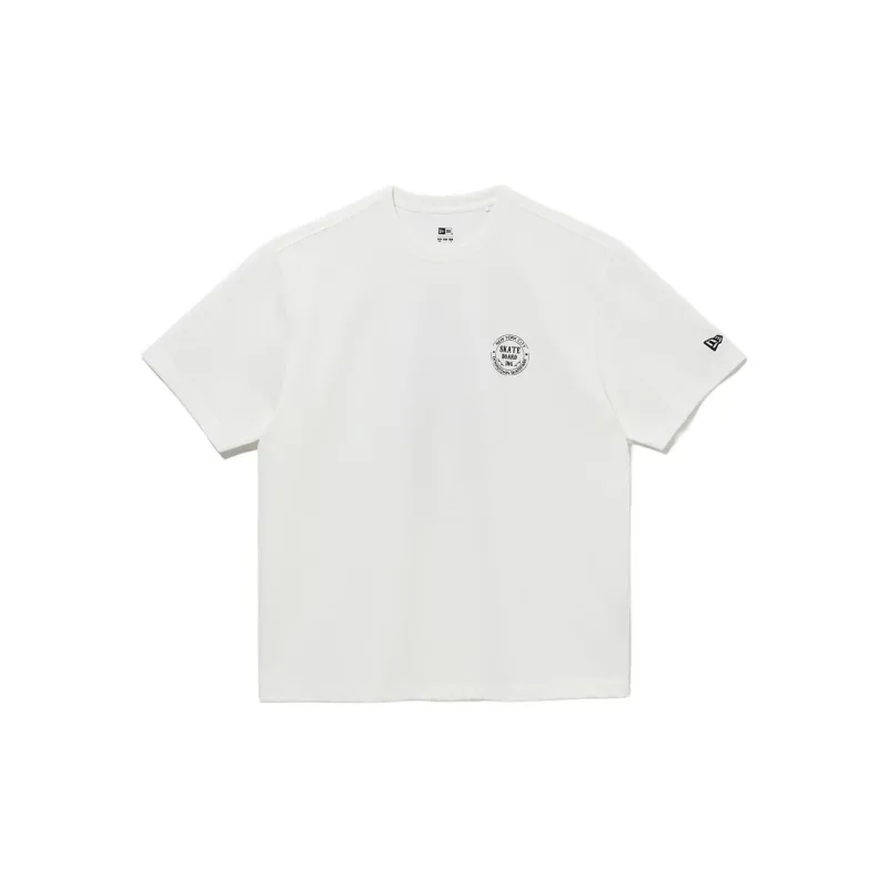 New Era T Shirt Unisex Gray White-1