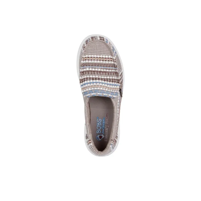 Skechers BOBS SKIPPER Cushioned Slip-Resistant Low-Top Casual Shoes Women's Gray-3