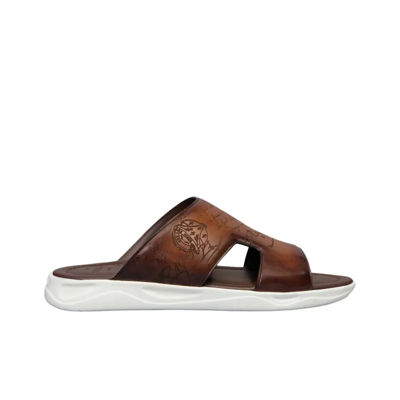 BERLUTI Shadow Slide Slippers Men's Brown-1