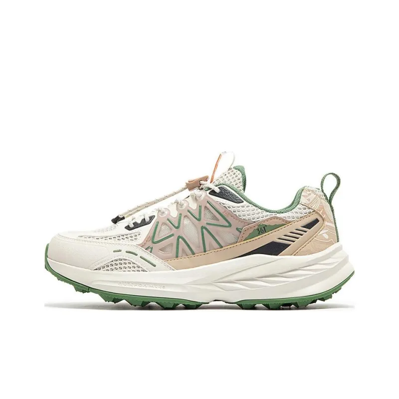 361° Hydrogen Wild Wear Resistant Low Top Outdoor Shoes Men's Beige Green-0