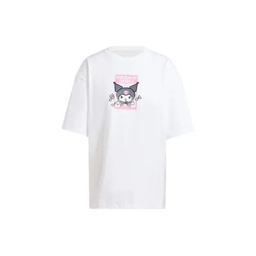 adidas originals X Hello Kitty Kuromi Graphic Oversized Tee White