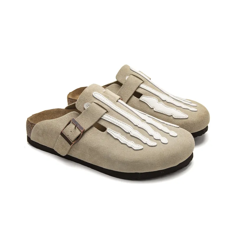 Youthloser Cork Sole Slip Resistant Wrap toe Slippers Unisex-6