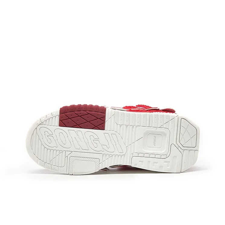 RED DRAGONFLY Casual Shoes Unisex Low Top Black/White/Red-20