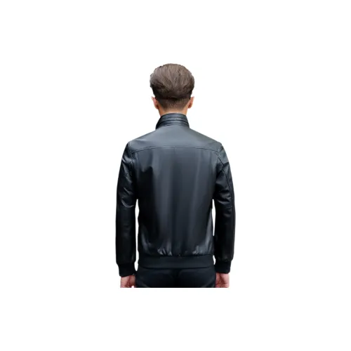 KAISER Leather Jackets Men Black