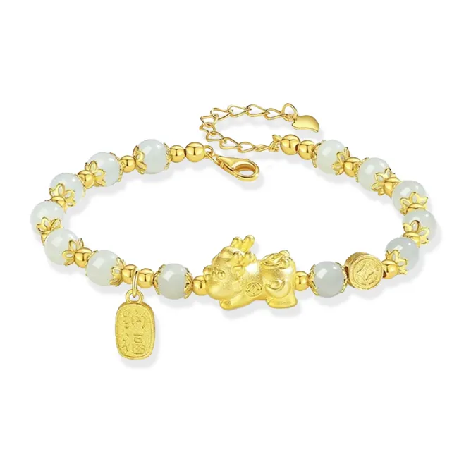 Chongqing Gold Store Chalcedony Jade Bracelets Women's-0