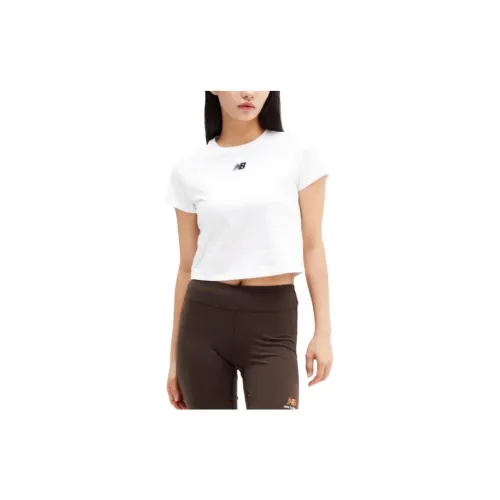 New Balance SLIM FIT T-Shirts Women's White