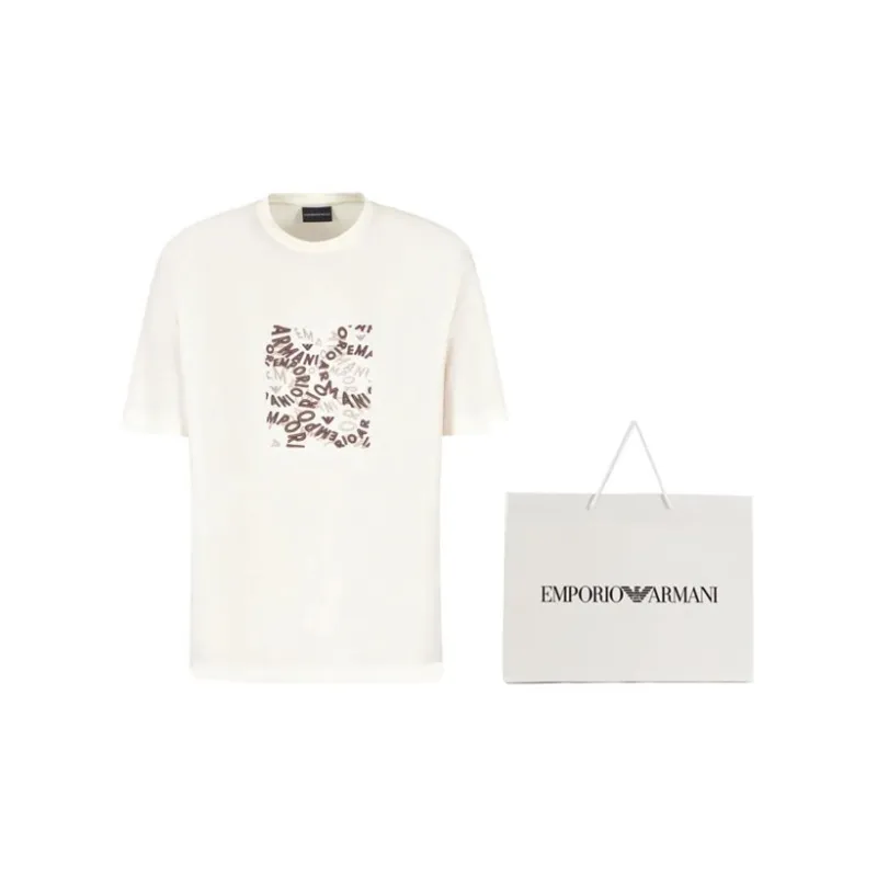 EMPORIO ARMANI T-Shirt Unisex Ecru-1