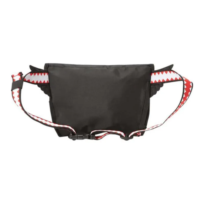 SPRAYGROUND Leather Fanny Pack Crossbody Bags Unisex Black-1