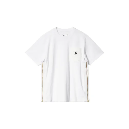 Sacai Carhartt WIP Co-branded SS24 T-Shirts Men White