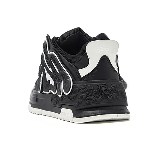 RED DRAGONFLY Casual Shoes Unisex Low Top Black/White/Red-2