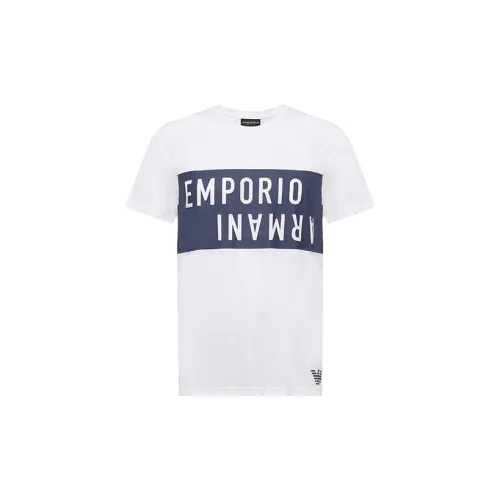 EMPORIO ARMANI T-Shirts Men White/Blue