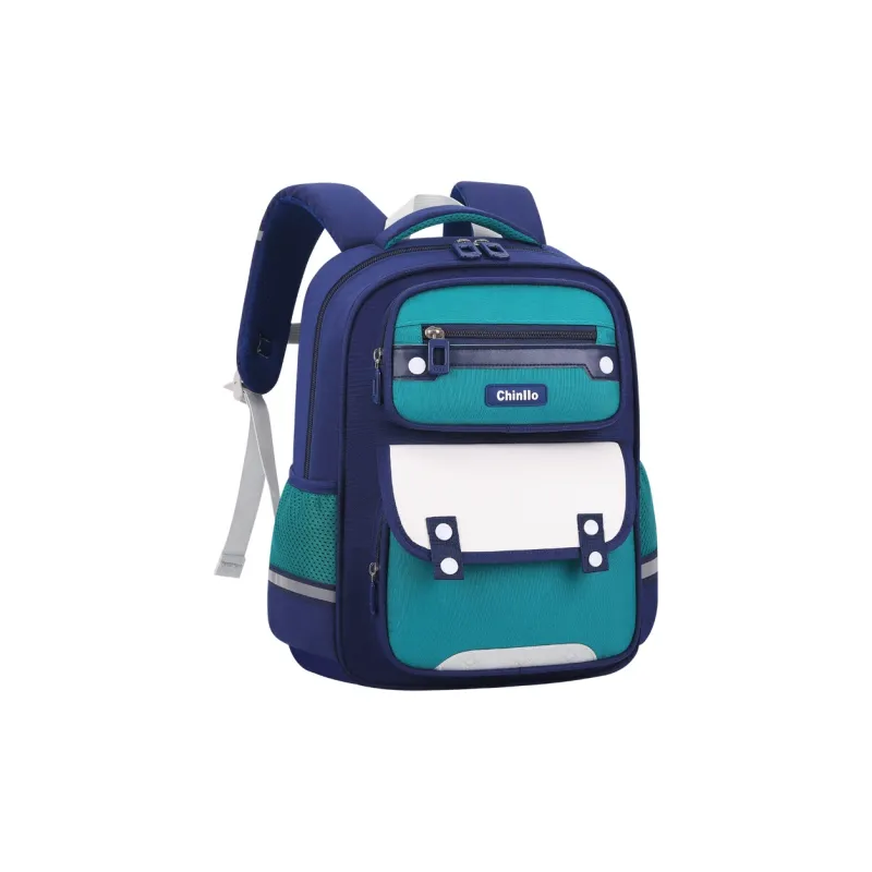 Alcohol Dragon Nylon Backpack Regular Women's Royal Blue Green/Royal Blue/Pink-1
