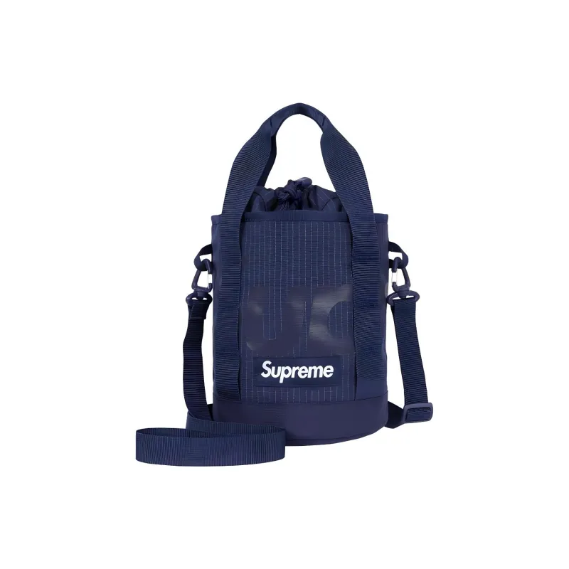 Supreme Polyester One Shoulder Handbag Regular Unisex Marine Blue-2