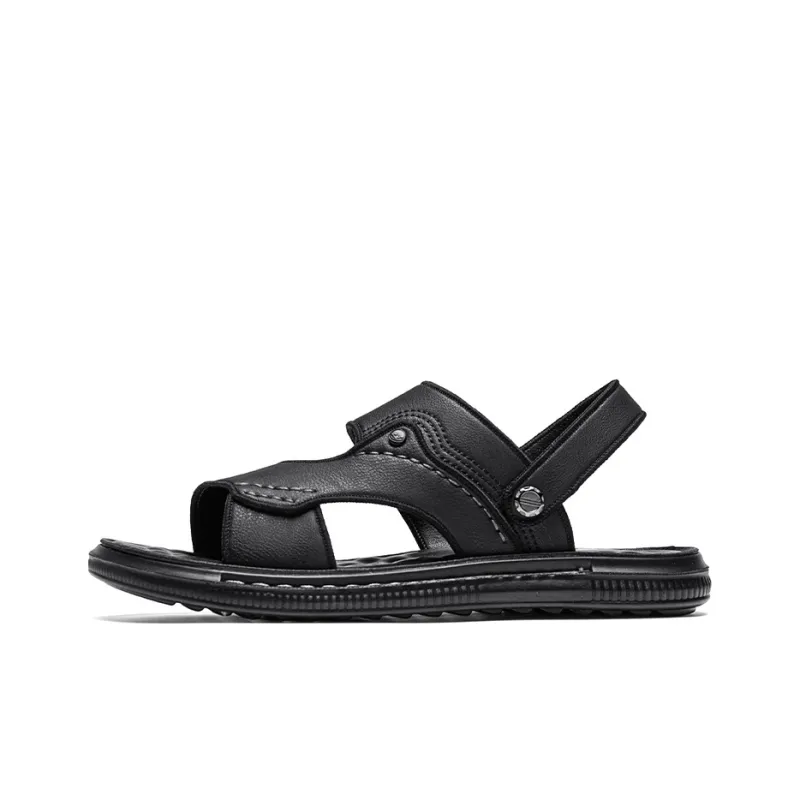 G.N.SHIJIA Beach Sandals Men Black/Brown-0