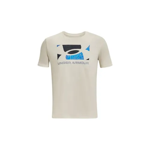 Under Armour T-Shirts Men Thick Wood White