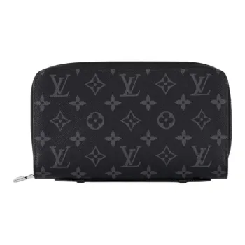 LOUIS VUITTON Zippy Canvas Wallet Men's Black