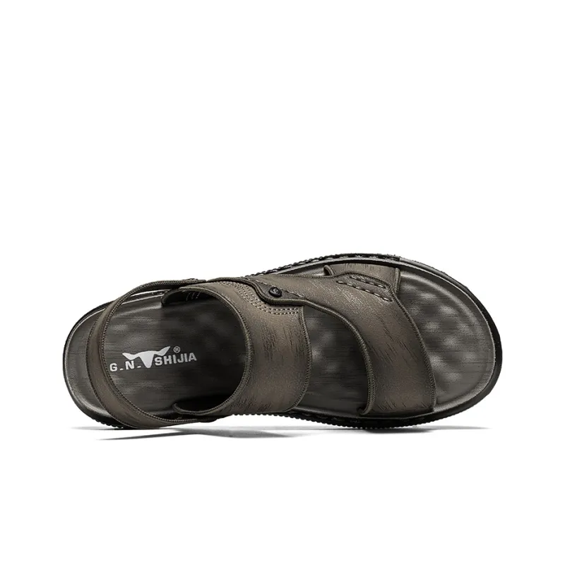 G.N.SHIJIA Beach Sandals Men Black/Brown-11