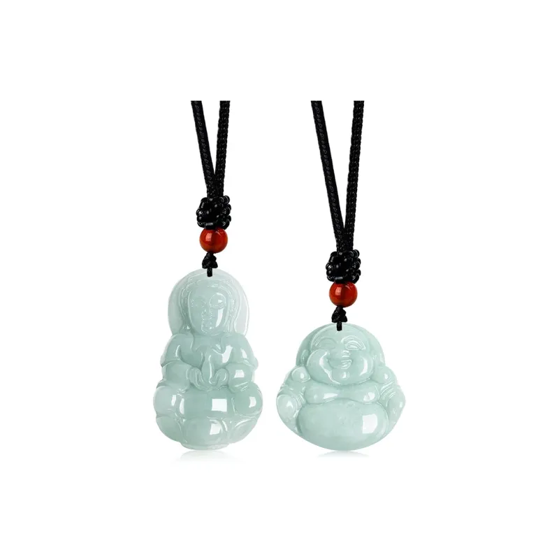 MOONS FAME Bean Type Jadeite Necklaces Unisex-0