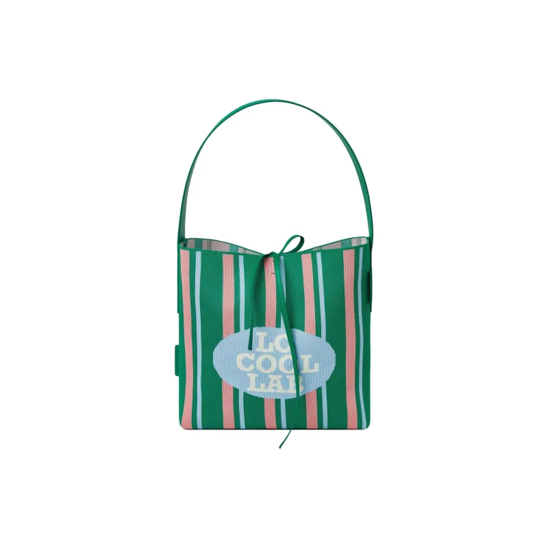 LOCOOLLAB Calfskin Tote Bag Shopping Bag Shoulder Bag Handbag Women's Green-0