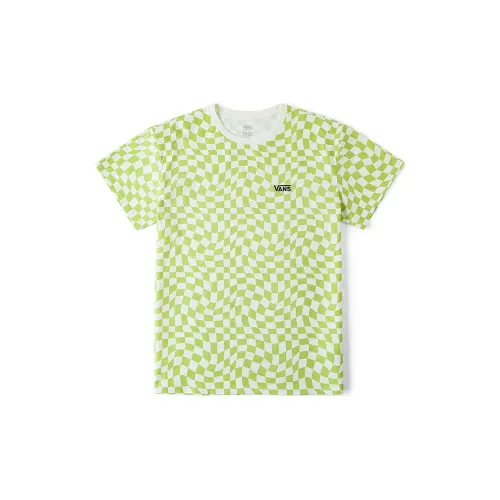 Vans T-Shirts Women's Green/White Checkered