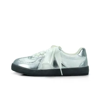 B10CROWN Lightweight And Breathable Low Top Skateboard Shoes Women's Silver