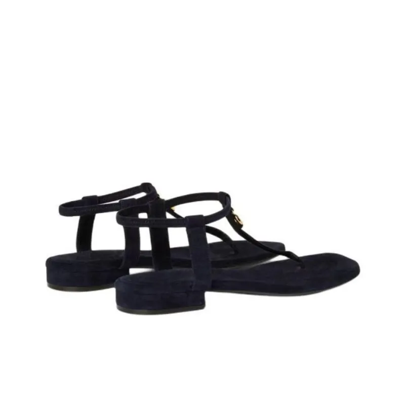 Loro Piana One Strap Sandals Women's Blue-3