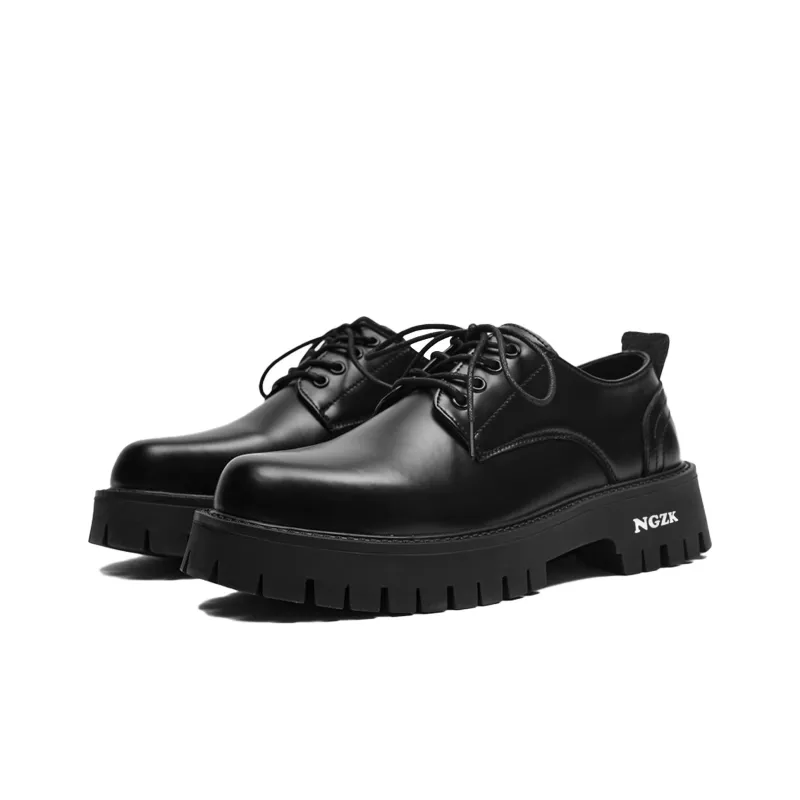 NGZK Dress Shoes Men Low Top Black-2