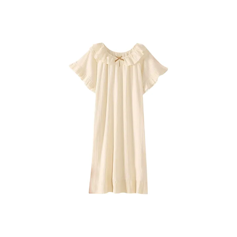 Flowers In Water Nightgown Women's Apricot-0