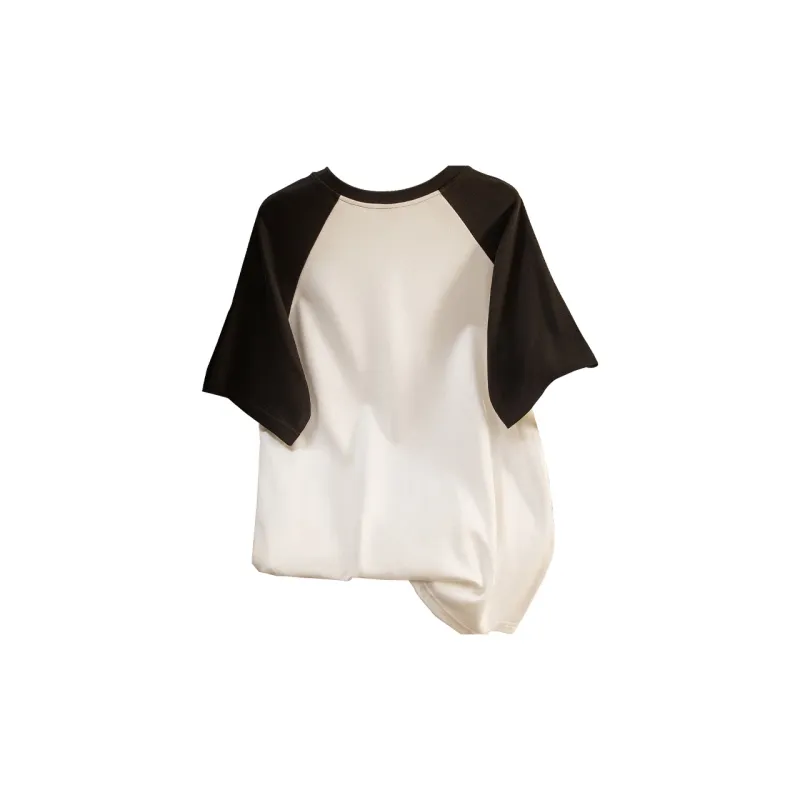 Cypress House T Shirt Women's White & Black Sleeves-1