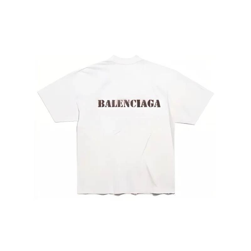 Balenciaga SS24 T Shirt Loose Fit Style Men's White-1