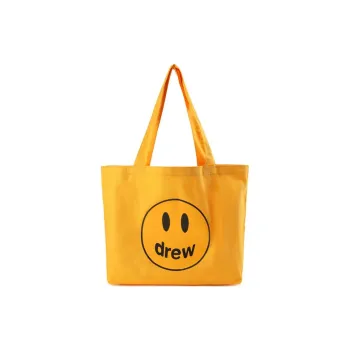 Drew House Cotton Tote Bag, Shopping Bag, Shoulder Bag, Handbag Regular Unisex Gold