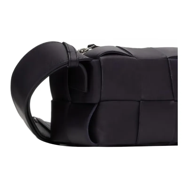 Bottega Veneta Leather Shoulder Bag, Crossbody Bag Men's Dark Blue-4