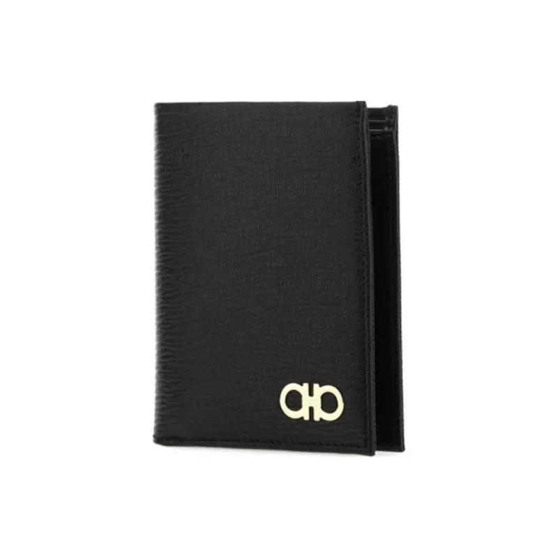 FERRAGAMO Calfskin Wallet Men's Black-1