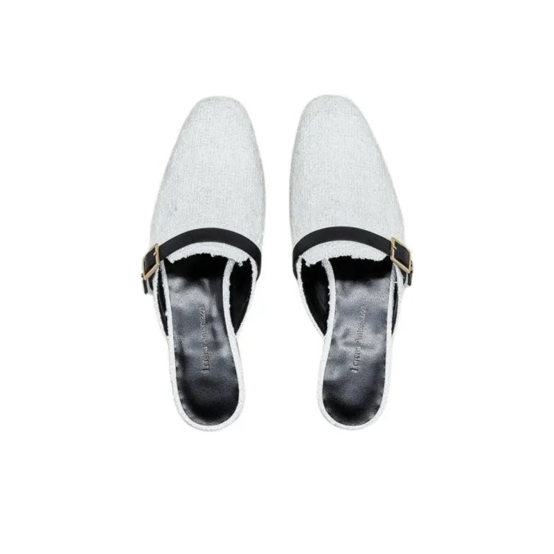 LORENA ANTONIAZZI Wrap-toe Slippers Women's White-3