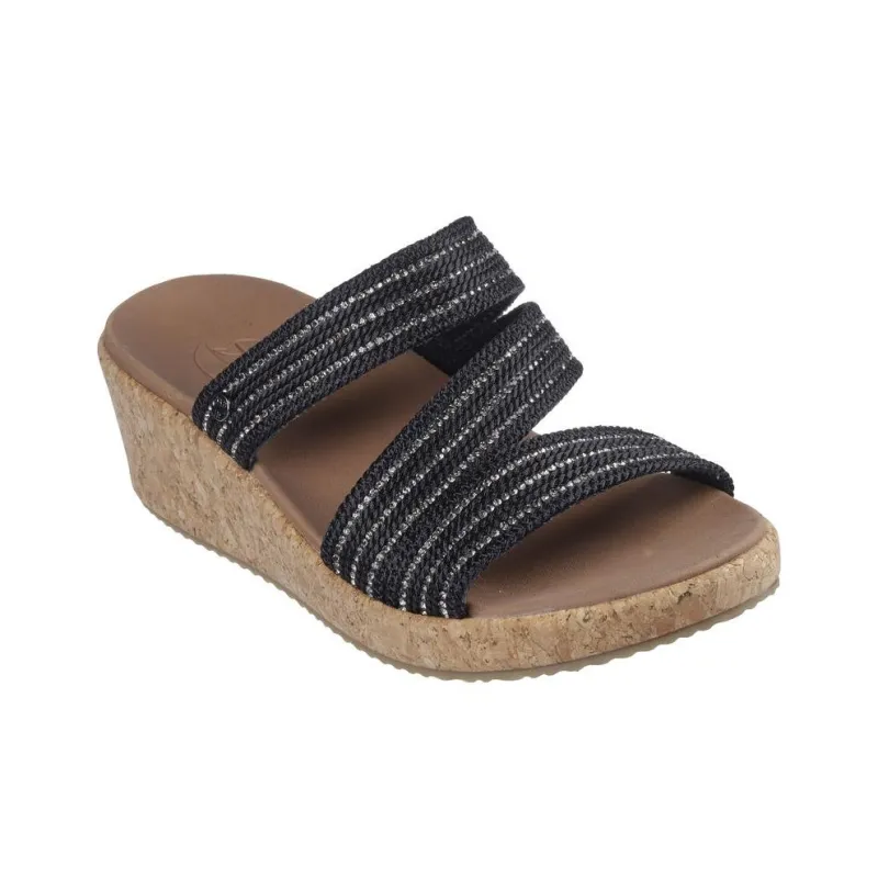 Skechers ARCH FIT BEVERLEE Slip-Resistant Massage Slide Slippers Women's Black-2