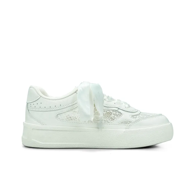 B10CROWN Lightweight And Breathable Low Top Skateboard Shoes Women's Beige-1