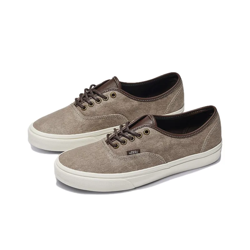 Vans Authentic Anti-Slip Wear-Resistant Low-Top Skateboard Shoes Unisex Coffee-1