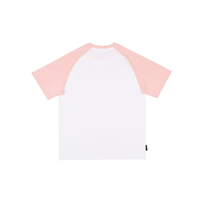 LiNing Raglan Sleeve T Shirt Unisex White Pink-1