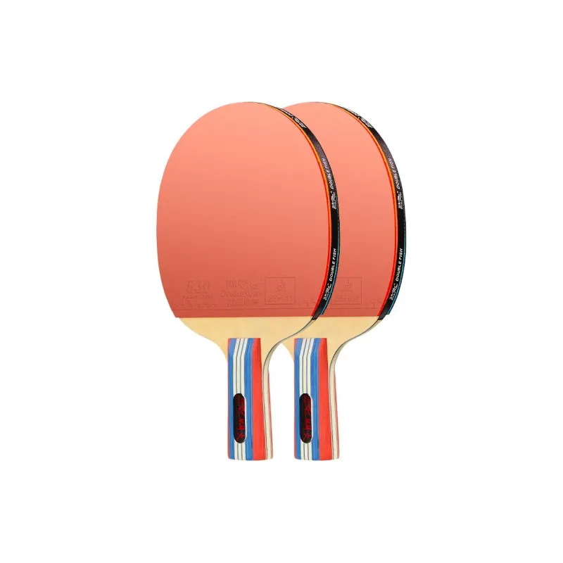 DOUBLEFISH Ping Pong Paddles Unisex All Wood Professional H Grade [Short Handle Penhold Grip 2 Pcs]-1