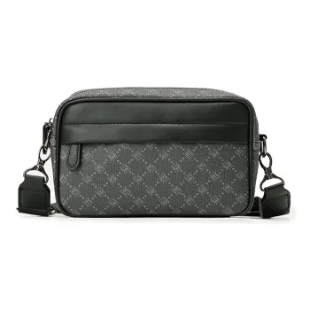 Slazenger PU Camera Bag Shoulder Bag Crossbody Bag Men's Black